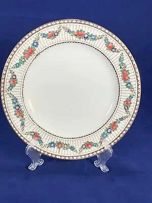 Buy Antique - BOOTHS Silicon China England Floral Plate  - 9  Gold Rim • 9.34£