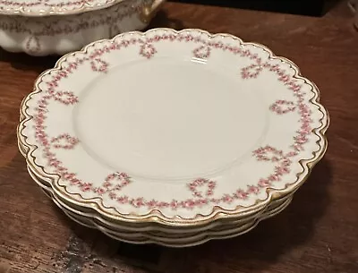 Buy Theo Haviland Schleiger 319 Set Of 4 Luncheon Plates 8 3/4  Drop Roses St Louis • 114.13£