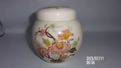 Buy Pretty Vintage SADLER Ginger Jar With Lid In Peony Pattern Vgc • 9.95£