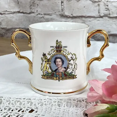 Buy Royal Commemorative Queen Elizabeth II Golden Jubilee Loving Cup Twin Handles • 9.99£