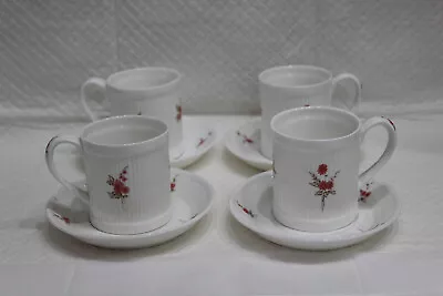 Buy Set Of 4 Crown Staffordshire Dianne Leeds Pottery Reproduction Cup & Saucer VGC • 15£
