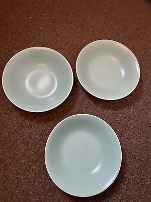 Buy Poole Pottery Twin Tone Ice Green Set Of 4 Soup Cereal Bowls Vintage 50's • 15£