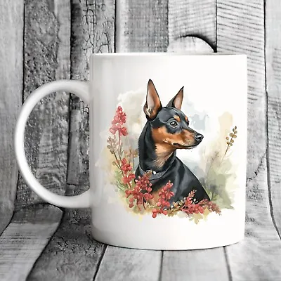 Buy Pet Dog Mug, Watercolour Miniature Pinscher - Ideal Gift • 7.50£