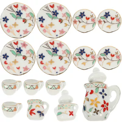 Buy Mini Porcelain Tea Set 1:12 Kitchen Accessories For Kids-QX • 10.69£