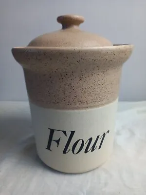 Buy Vintage Stoneware Flour Jar Brailsford Pottery Derbyshire Slight Damage To Rim.. • 9.99£