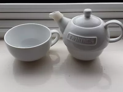 Buy Twinings White Porcelain Teapot Set For One (+spout Protector)  With Teacup • 4.99£