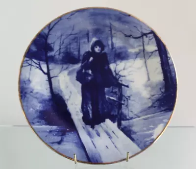 Buy DJC Collectables Staffordshire England Blue & White Plate 27cm Winter Scene • 18.50£
