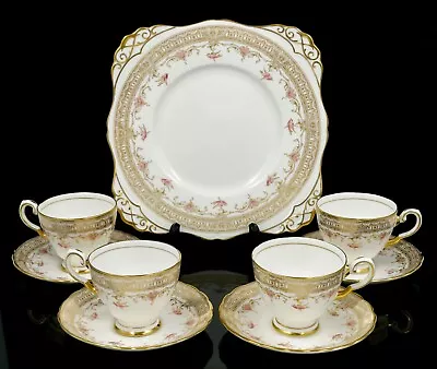 Buy A Set Of 4 Royal Tuscan Fine Bone China Cups And Saucers And A Cake Plate • 32£