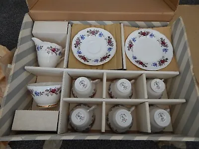 Buy Vintage Royal Sutherland Staffordshire Fine Bone China 21-piece Tea Set BOXED • 75£
