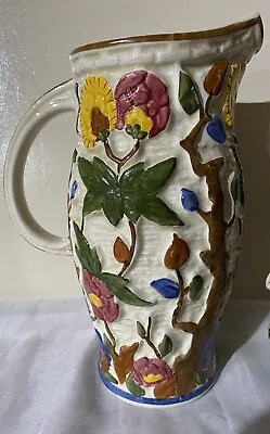 Buy HJ Wood Staffordshire Hand Painted Indian Tree 9.5in  Jug No 579 Mid Century • 18£