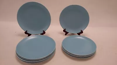 Buy Vintage Poole Twintone Dinner Plates Set Dove Grey & Sky Blue Large & Small X 11 • 12.50£