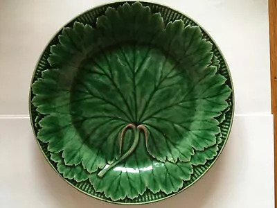 Buy WEDGWOOD - Green Glazed Majolica Cabbage Leaf Plate - VGC • 16.99£