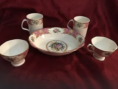 Buy Royal Albert Bone China Lot 9” Bowl 2 Teacups 2 Mugs • 96.06£