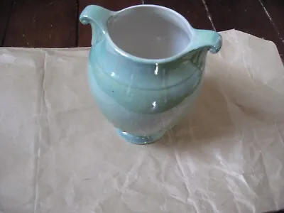 Buy Vintage Crown Devon Iridescent Green Vase  With Two Handles A148 • 6£