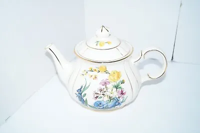 Buy Vintage Sadler China Decorative Teapot Made In England Wildflowers Gold Trim • 48.02£