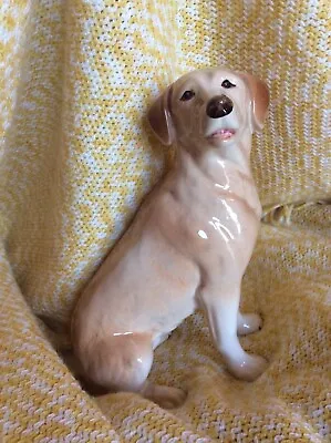 Buy Vintage Melba Ware Sitting Golden Labrador Gloss 7” Dog Figurine Ornament • 10£