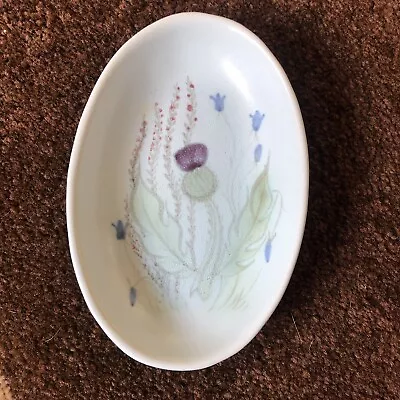 Buy Buchan Pottery Stoneware Oval Dish/Bowl Thistle Harebell Pattern 17 Cm • 9.99£