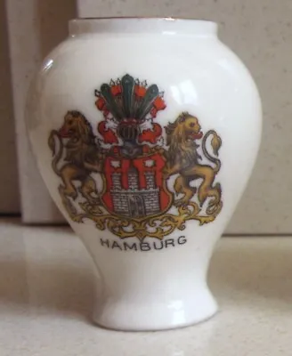 Buy Antique/Vintage W H Goss Crested China - Hamburg - Model Of Ostend Vase 495672 • 3£