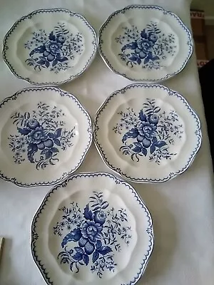 Buy 5 X Booths Silicon China Blue And White Plates. Approx 9 Inches Diam.  • 7£