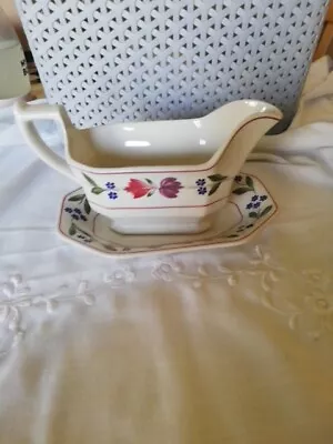 Buy Adams OLD COLONIAL Gravy Boat / Sauce Jug And Stand Saucer • 9.99£
