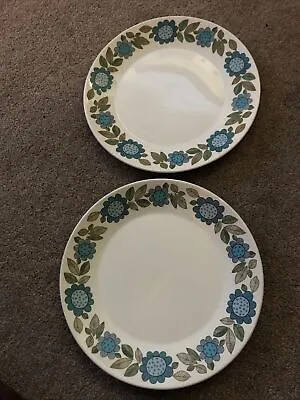 Buy Vintage J&G Meakin Studio 'Topic' 10 Inch Dinner Plates 1960s Retro X 2 Dishes • 12.99£