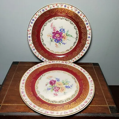 Buy 2 Vintage Heinrich & Co Cico Dresden Style Floral Porcelain Salad Plates 7.75  • 9.60£
