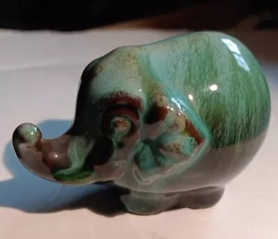 Buy Blue Mountain Pottery Small Elephant Figurine Blue-Green Drip Canada • 11.33£