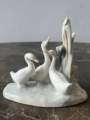 Buy NAO By Lladro Group THREE GEESE DUCKS IN REEDS Retired Made In Spain • 9.99£