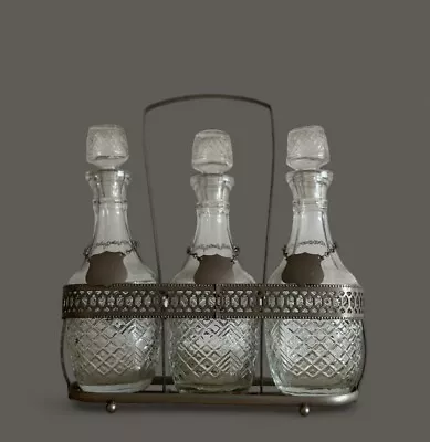 Buy Antique Vintage Glass  Decanter Set • 12.99£