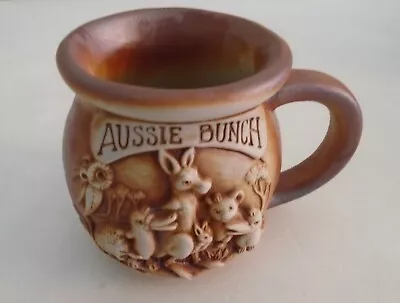 Buy Aussie Bunch Swagman Pottery Coffee / Tea Mug With 3d Decoration On The Front • 8£
