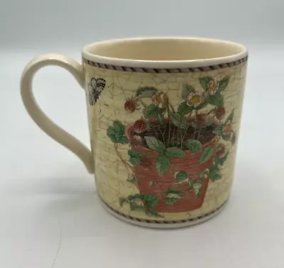 Buy Wedgwood Sarahs Garden Coffee Cup Mug Strawberry Cream England 1997 • 11.32£