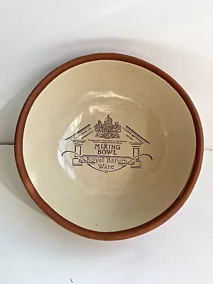 Buy Royal Barum Ware Mixing Bowl Terracotta Rustic Glazed Pottery Devon Cottagecore • 25£