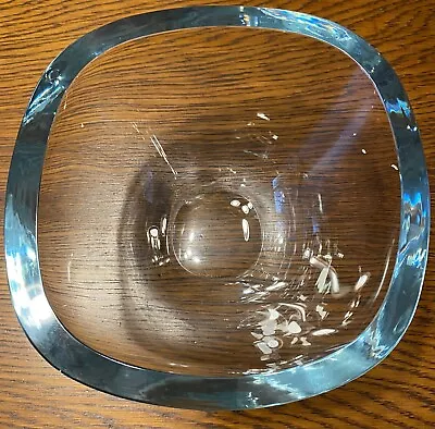 Buy Signed Stromberg Swedish Ice Blue Crystal 9  Vase Thick Glass • 22.15£