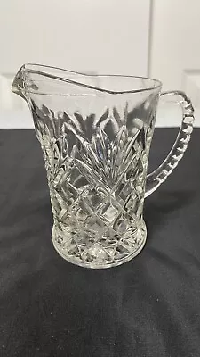 Buy Anchor Hocking Prescut Pineapple Clear Glass Creamer/Small Pitcher 5 Inch Tall • 9.06£