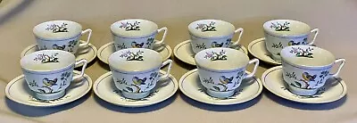 Buy Set Of 8 Vintage Copeland Spode 'Queen's Bird' Cups & Saucers -Old Marks -Minty! • 67.55£