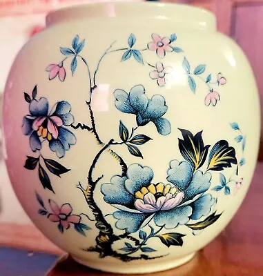 Buy Sadler Vintage English China Ginger Jar, Peonies & Plum Blossoms (No Lid) • 8.99£