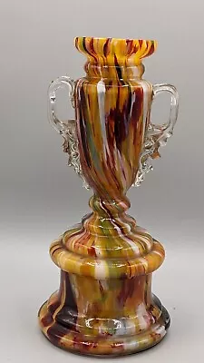 Buy Bohemian Franz Welz Glass Trophy Vase, Czech   Multi-coloured Glass From The 20s • 15£