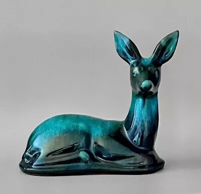 Buy Rare Vintage Blue Mountain Large Resting Doe / Deer In Green Hues - Retired • 20£