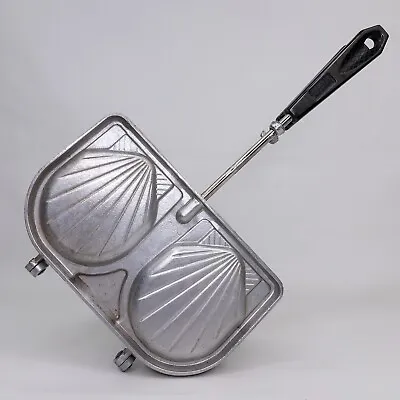Buy Vintage SEFAMA Cast Aluminum Double Shell French Toasting Iron Made In France • 33.21£
