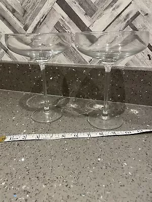 Buy Pair Of Stylish Modern Large Champagne Saucer Glasses • 3£