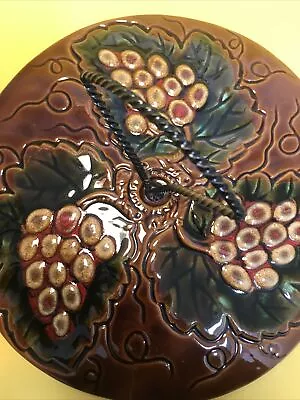 Buy Vintage French Vallauris Majolica  Handled Cheese Sandwiches Afternoon Tea Plate • 36.05£