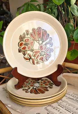 Buy Vintage 1970's Staffordshire Kilncraft Rafflesia Flower Dinner Plates X 5 10  • 29.99£