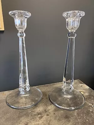 Buy Vintage Heisey Glass, Tall Crystal Candlesticks. Pair.  • 45£