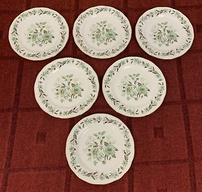 Buy 6 Colclough Sedgley Green Floral Tea / Side Plates 16cm • 6£