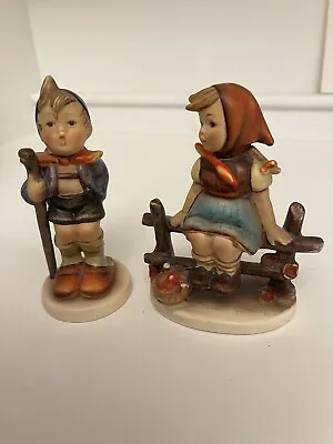 Buy Set Of 2 Hummel Goebel Figurines Just Resting 112 Little Hiker 16 Germany • 28.82£