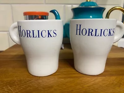 Buy Vtg Pair Of  Horlicks Ceramic Mugs C. 1960s Arklow Pottery Ireland Gift Advert • 9.99£
