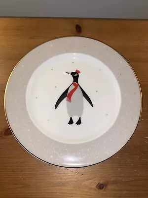 Buy Portmeirion Sara Miller Penguin Plate  Christmas  Spare 8 In’s Penguin Red Scarf • 9.99£