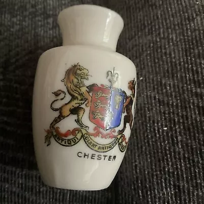 Buy Crested Ware Urn Souvenir Of Chester Carlton China • 1.49£