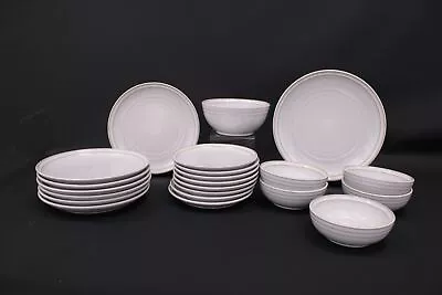 Buy Approx. 22 Pcs Vtg NORITAKE 8628 NIMBUS Stoneware White Tableware DINING SET-W67 • 11£