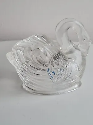 Buy Swan Crystal Glass Vintage House Walton English Water Bird Fine Blue Label • 5.99£